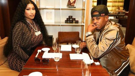 Nicki Minaj and her current spouse Kenneth Petty.